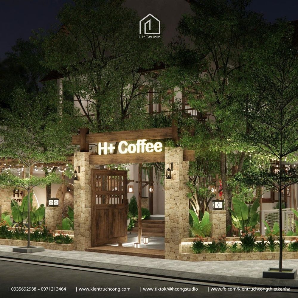 Thiết Kế Quán Cafe Sân Vườn La Cà Coffee – Không Gian Mộc Đương Đại Giữa Khu Vườn Nhiệt Đới - Hình ảnh 2