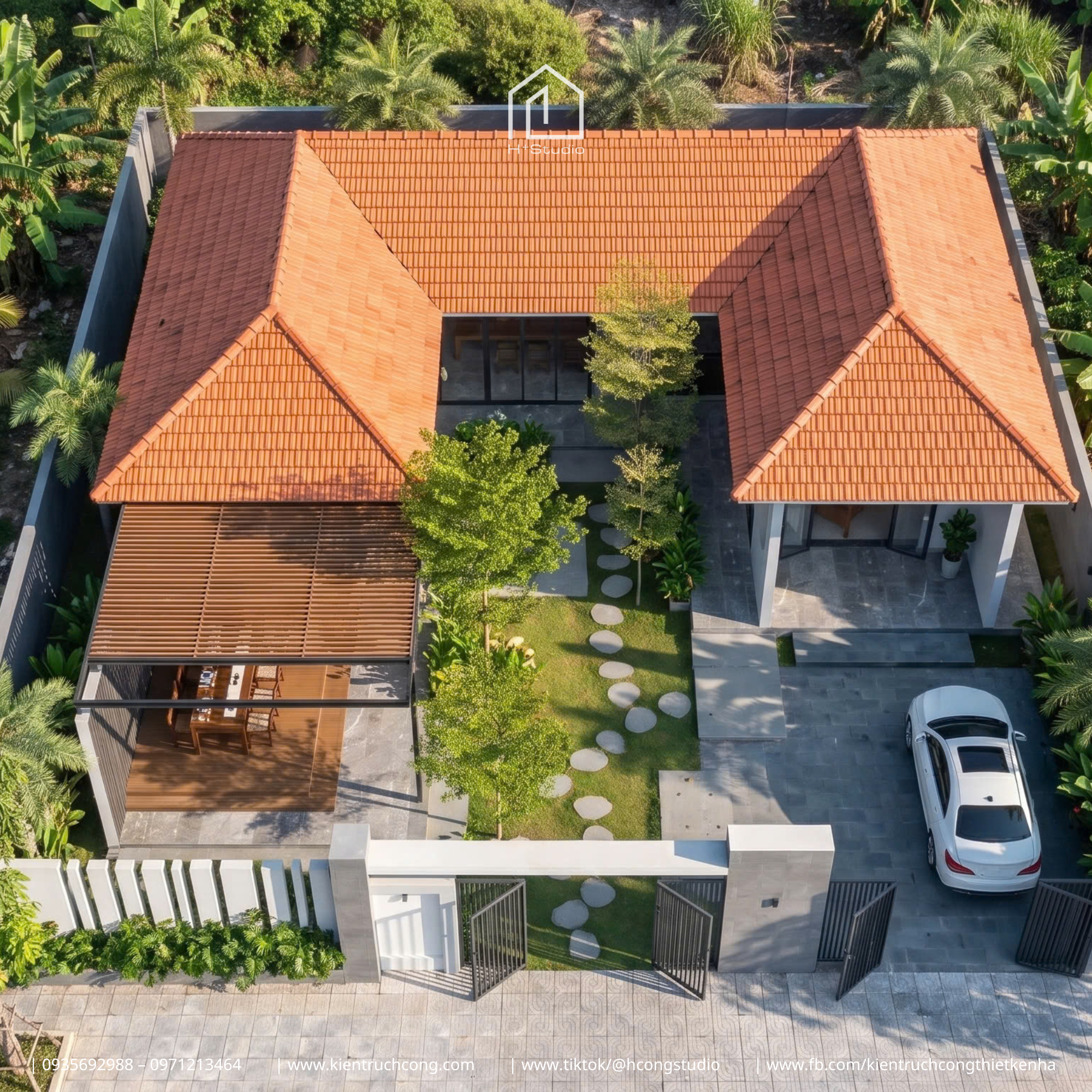 Nhà vườn 20x25m