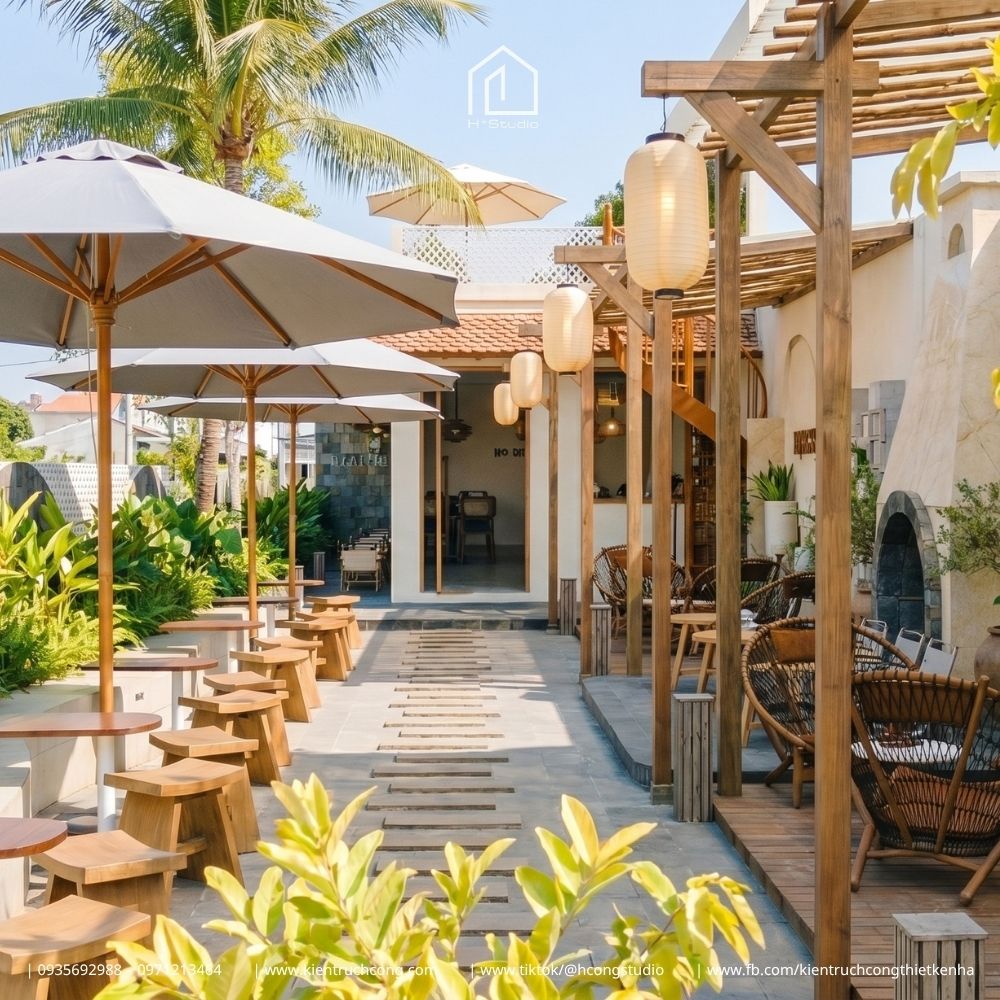 Mẫu thiết kế quán cafe sân vườn: Bụi Coffee phong cách Rustic ấn tượng - Hình ảnh 4