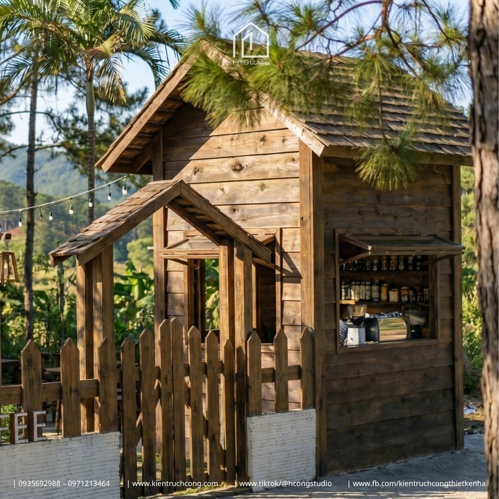 Thiết Kế Quán Cafe Sân Vườn GO Coffee – Không Gian Cafe Gỗ Đậm Chất Retreat - Hình ảnh 5