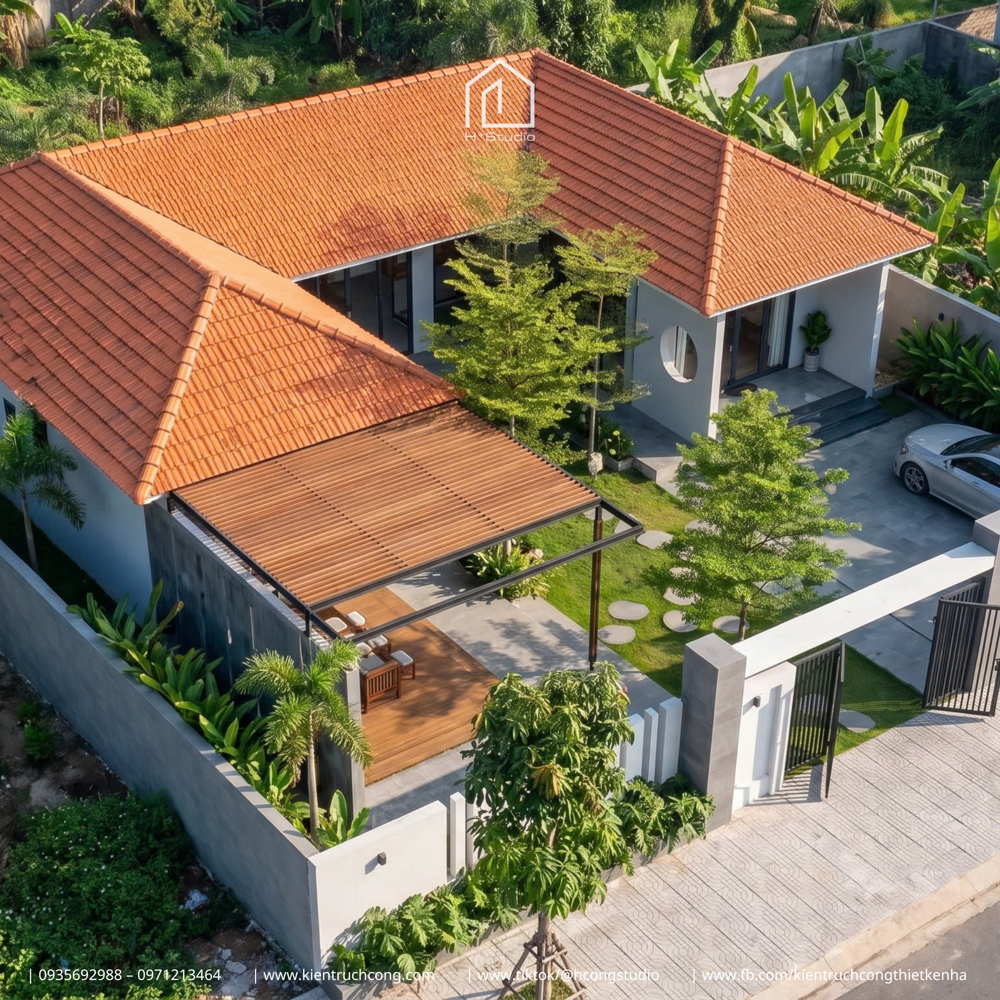 Nhà vườn 20x25m Khi khoảng sân vườn rộng lớn ở giữa, kết nối mọi nhịp sống gia đình - Hình ảnh 5