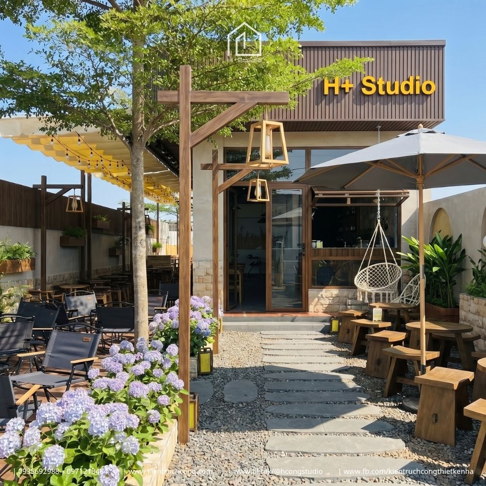 Thiết Kế Quán Cafe Sân Vườn TIRE Coffee – Tối Ưu Không Gian Nhỏ, Nâng Tầm Trải Nghiệm Khách Hàng - Hình ảnh 7