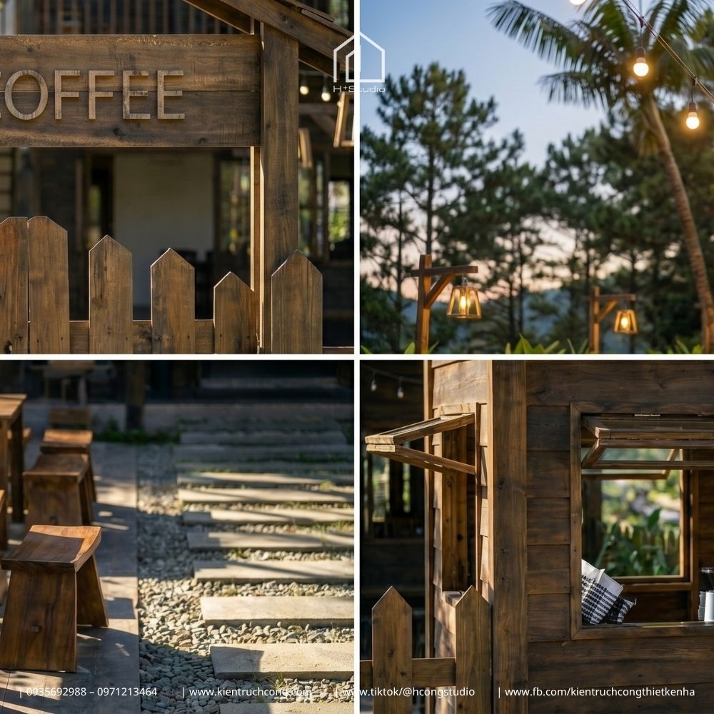 Thiết Kế Quán Cafe Sân Vườn GO Coffee – Không Gian Cafe Gỗ Đậm Chất Retreat - Hình ảnh 6