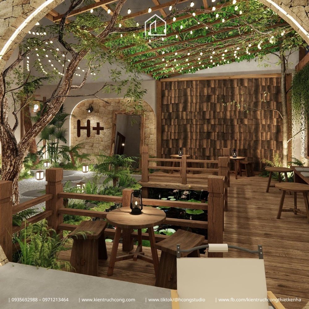 Thiết Kế Quán Cafe Sân Vườn La Cà Coffee – Không Gian Mộc Đương Đại Giữa Khu Vườn Nhiệt Đới - Hình ảnh 7