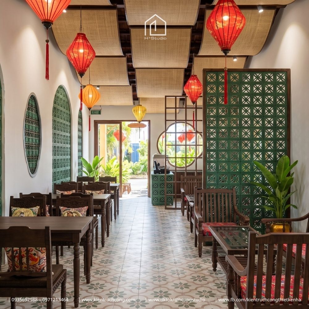 Thiết kế quán cafe phong cách Hội An: Tái hiện vẻ đẹp phố cổ tại Hạ Coffee - Hình ảnh 8