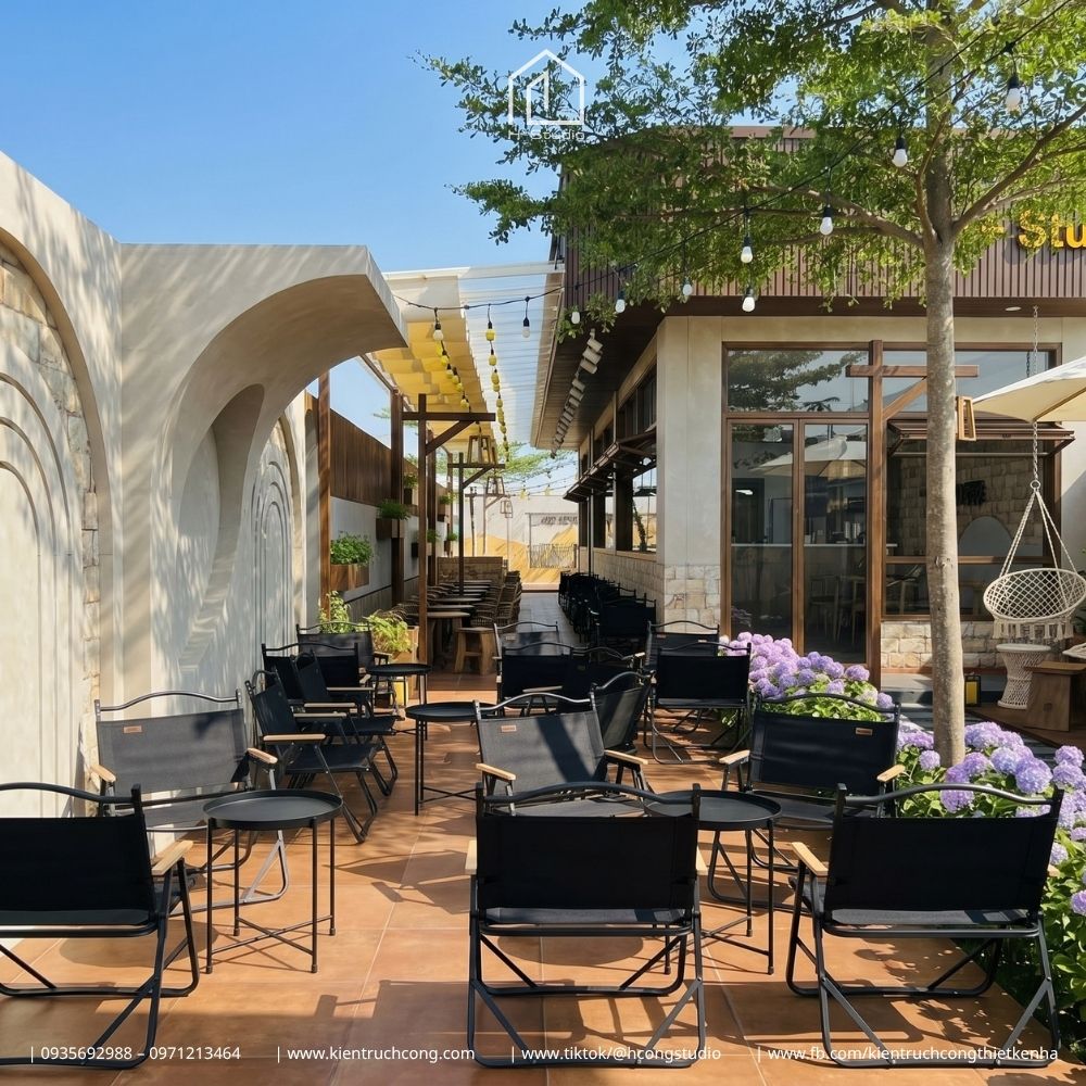 Thiết Kế Quán Cafe Sân Vườn TIRE Coffee – Tối Ưu Không Gian Nhỏ, Nâng Tầm Trải Nghiệm Khách Hàng - Hình ảnh 9