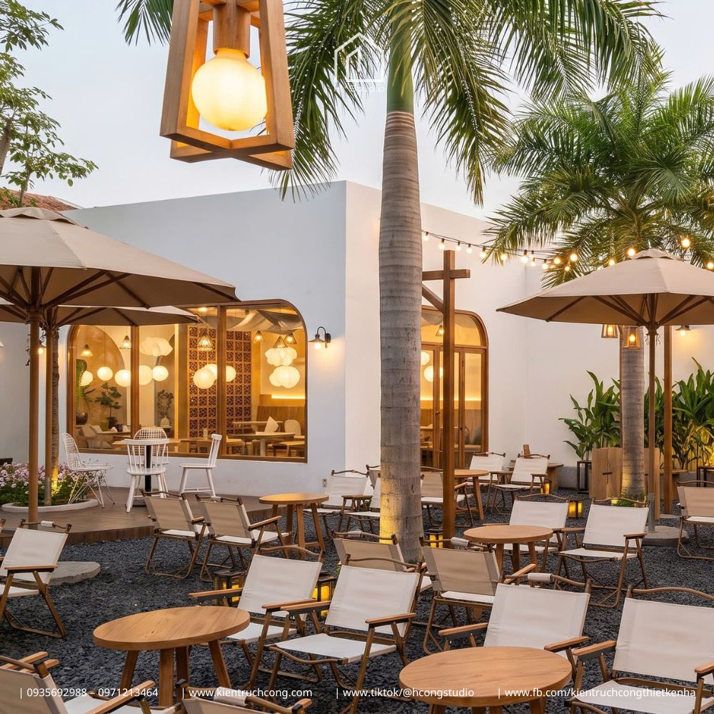 Thiết Kế Quán Cafe Sân Vườn NY Coffee – Mô Hình Cafe Sân Vườn Đẹp, Tối Ưu Không Gian Kinh Doanh - Hình ảnh 5