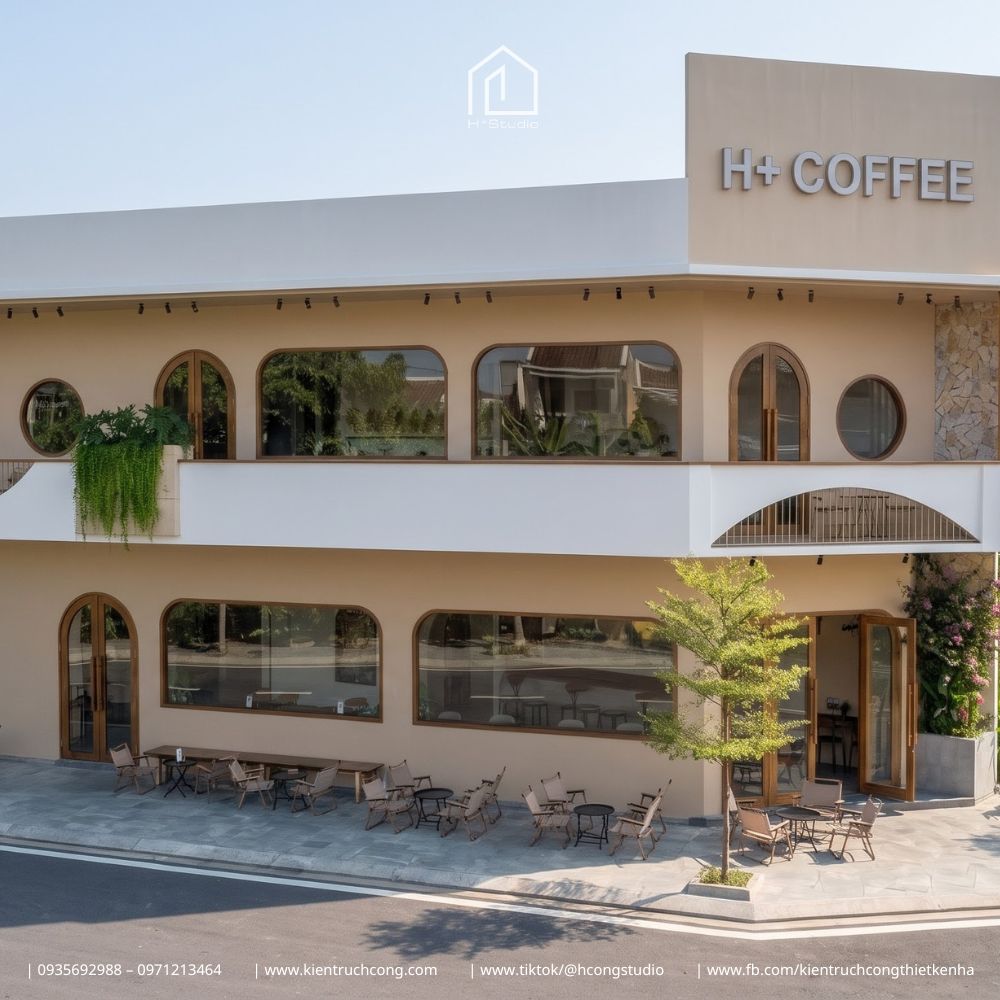 Thiết Kế Quán Cafe Sân Vườn ARI Coffee – Tạo Dấu Ấn Từ Hình Khối Và Khoảng Xanh - Hình ảnh 4