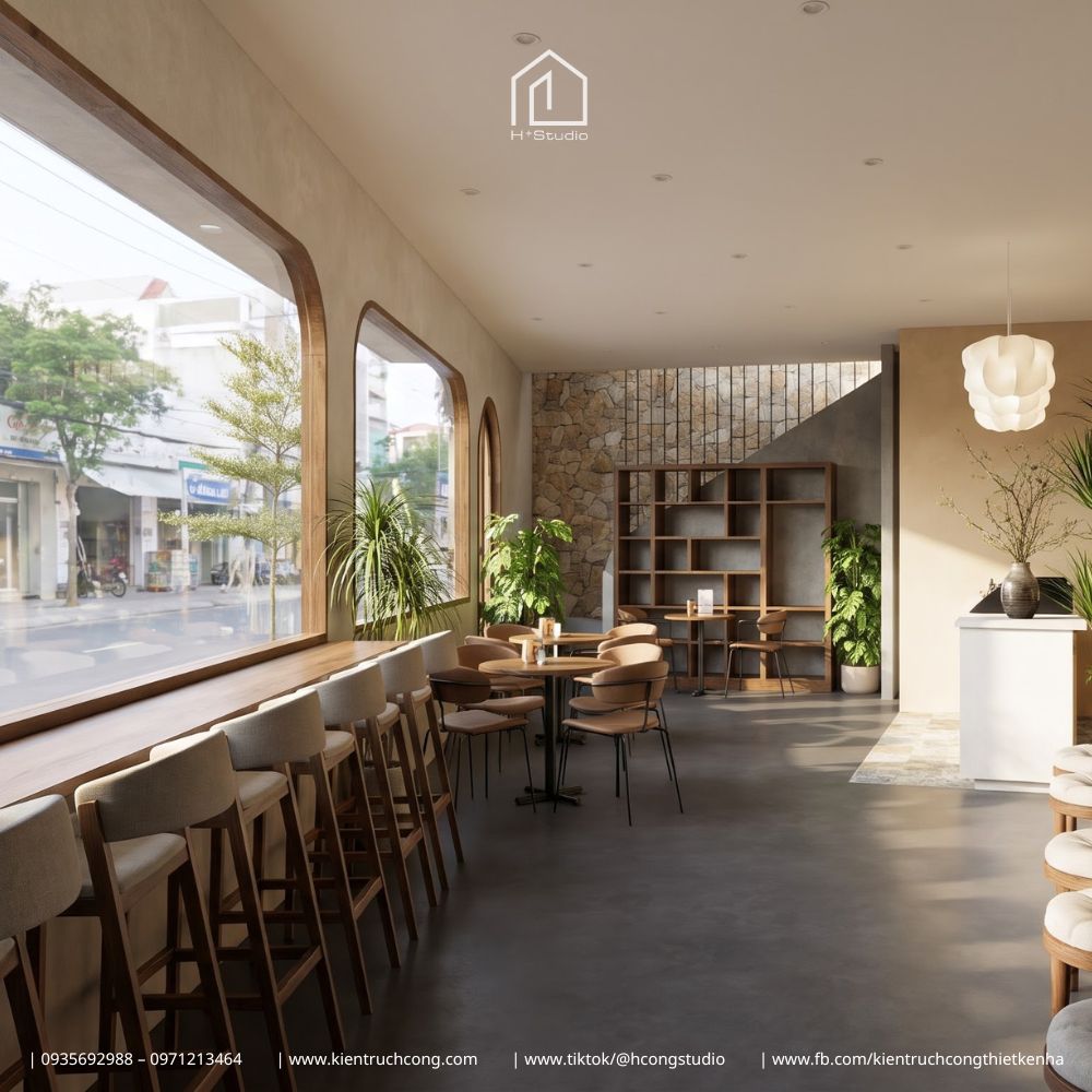 Thiết Kế Quán Cafe Sân Vườn ARI Coffee – Tạo Dấu Ấn Từ Hình Khối Và Khoảng Xanh - Hình ảnh 5