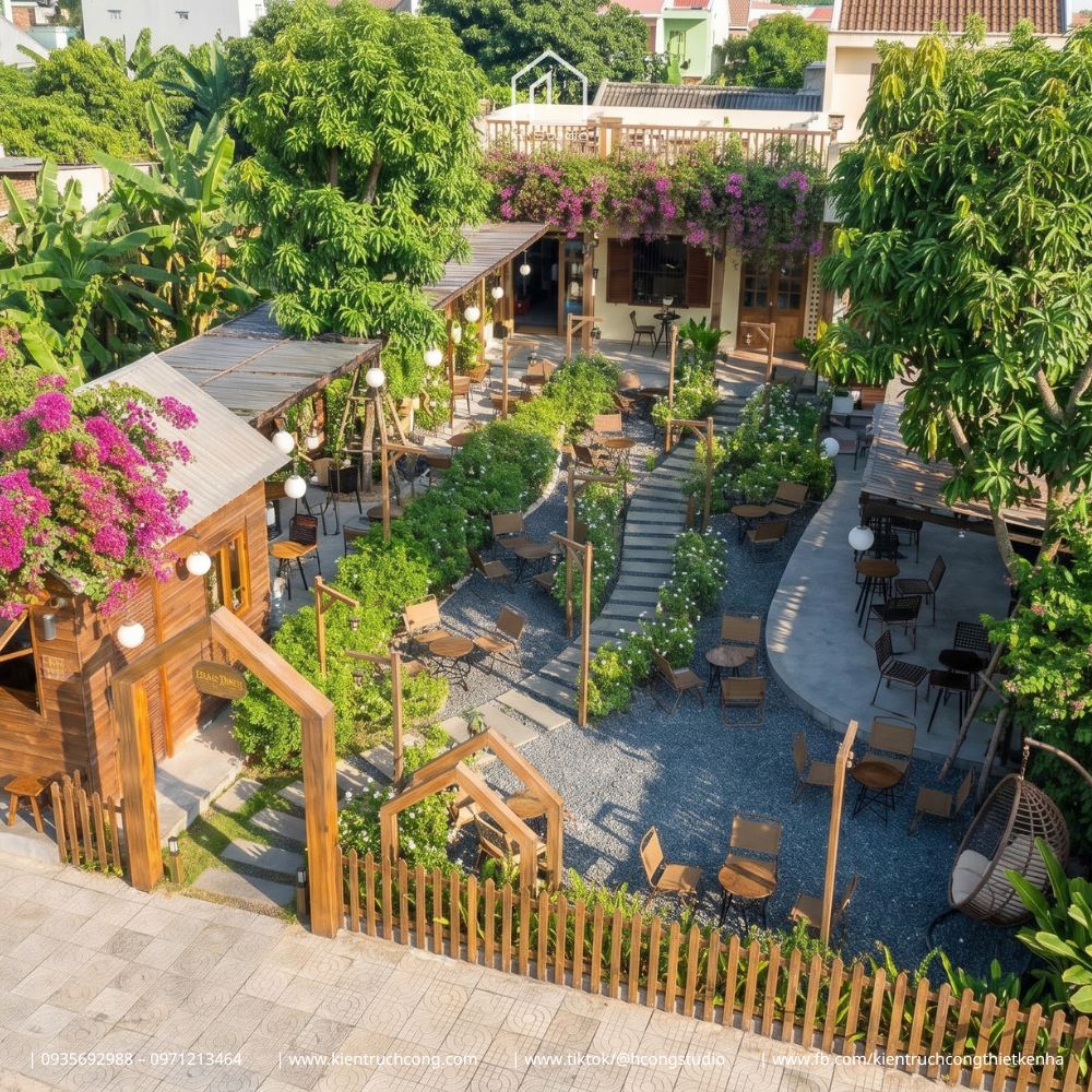 Thiết Kế Quán Cafe Sân Vườn Wity Coffee – Cải Tạo Không Gian Mộc Mạc Và Thư Giãn - Hình ảnh 3
