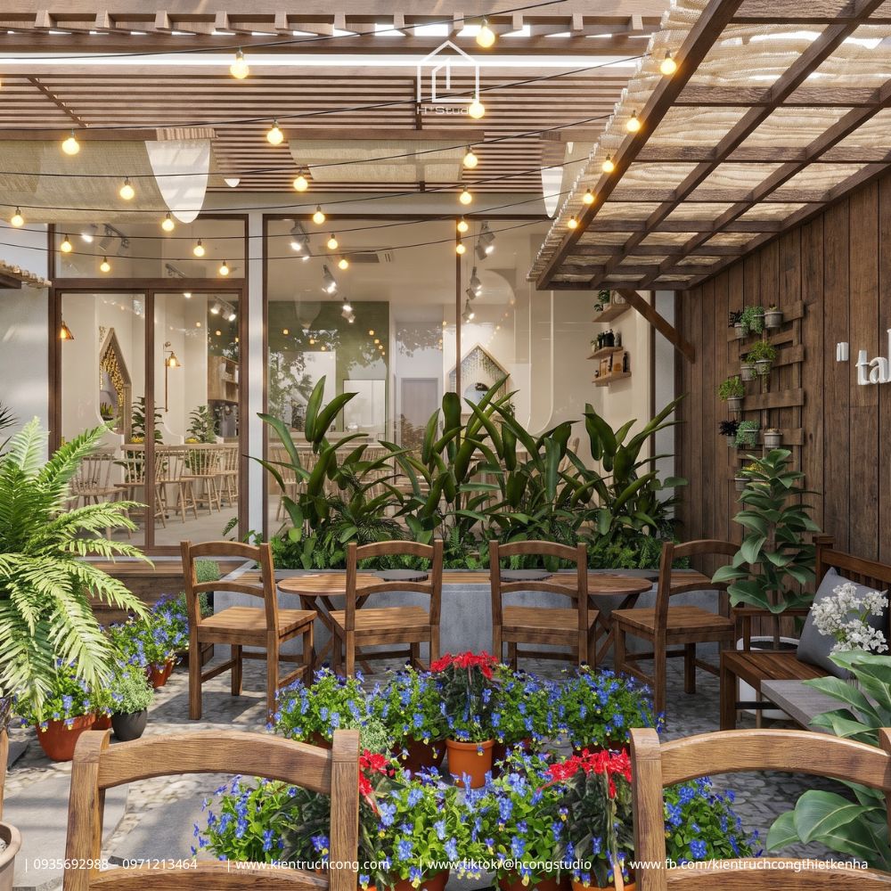 Thiết Kế Quán Cafe Sân Vườn MYCA Coffee – Mô Hình Sân Trong Hiện Đại Và Thoáng Mở - Hình ảnh 7