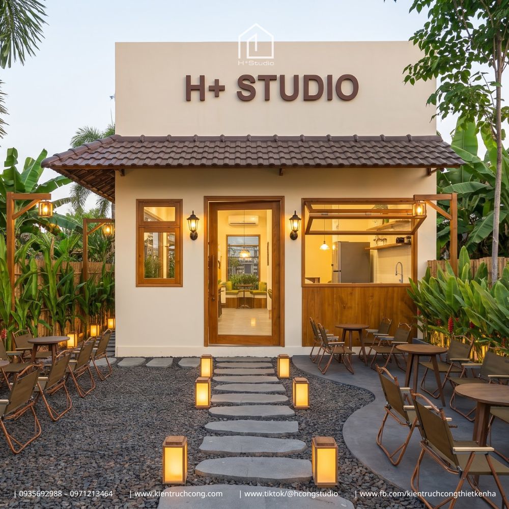 Thiết Kế Quán Cafe Sân Vườn SON Coffee – Kiến Trúc Hiện Đại, Không Gian Xanh - Hình ảnh 7