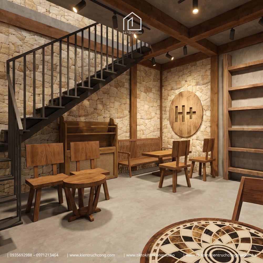 Thiết Kế Quán Cafe Sân Vườn DIRA Coffee – Tạo Dấu Ấn Từ Pergola Gỗ Và Cây Xanh - Hình ảnh 9