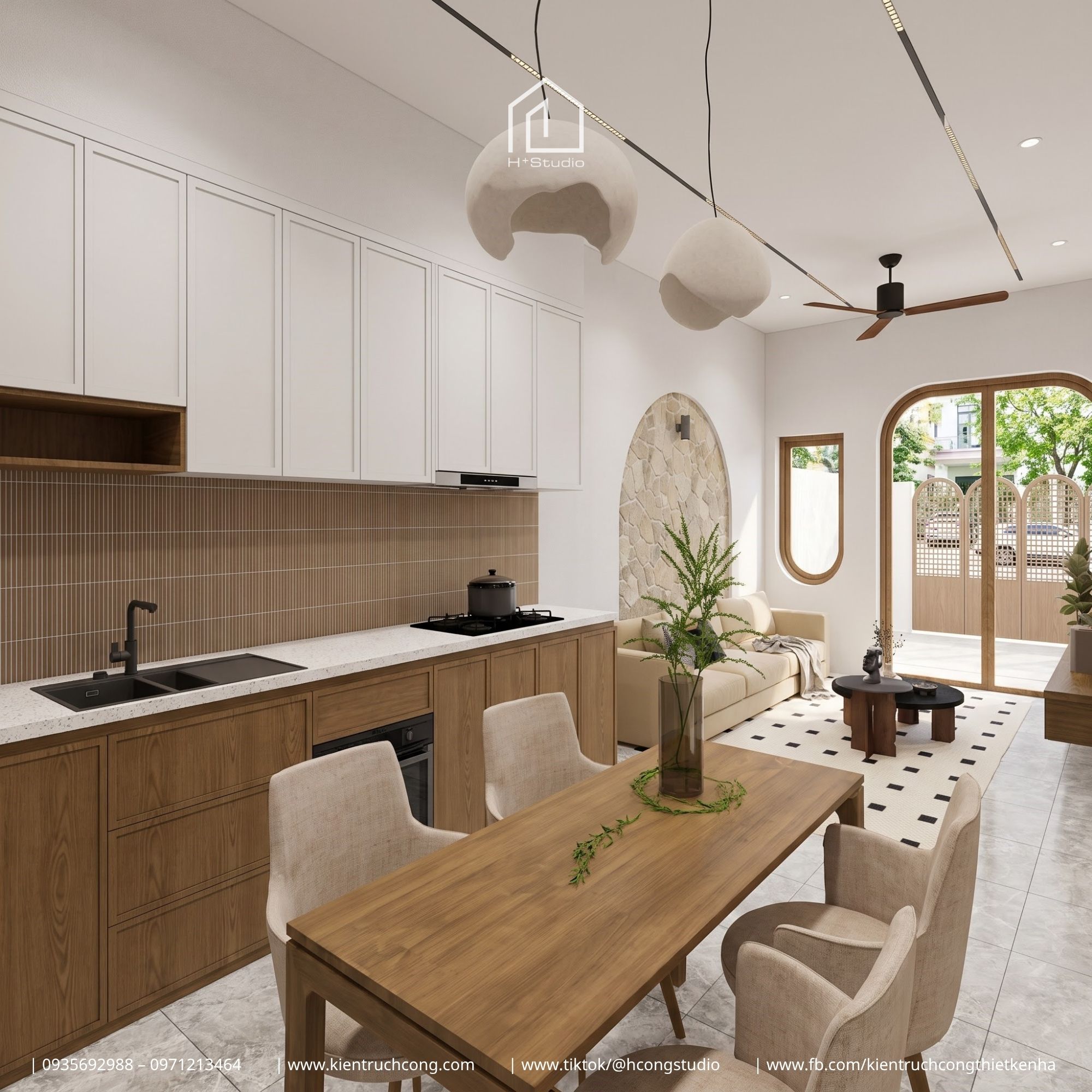 Nhà 2 tầng sân vườn nơi mái dốc, đường cong và vật liệu mộc tạo nên một không gian sống rất riêng - Hình ảnh 12
