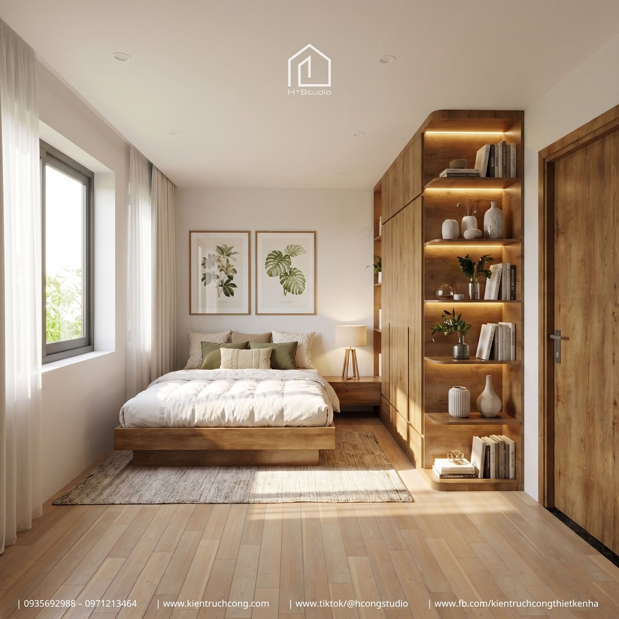Nhà gác lửng 7x24m với kiến trúc mái ngói hiện đại và khoảng thông tầng đầy điểm nhấn - Hình ảnh 11