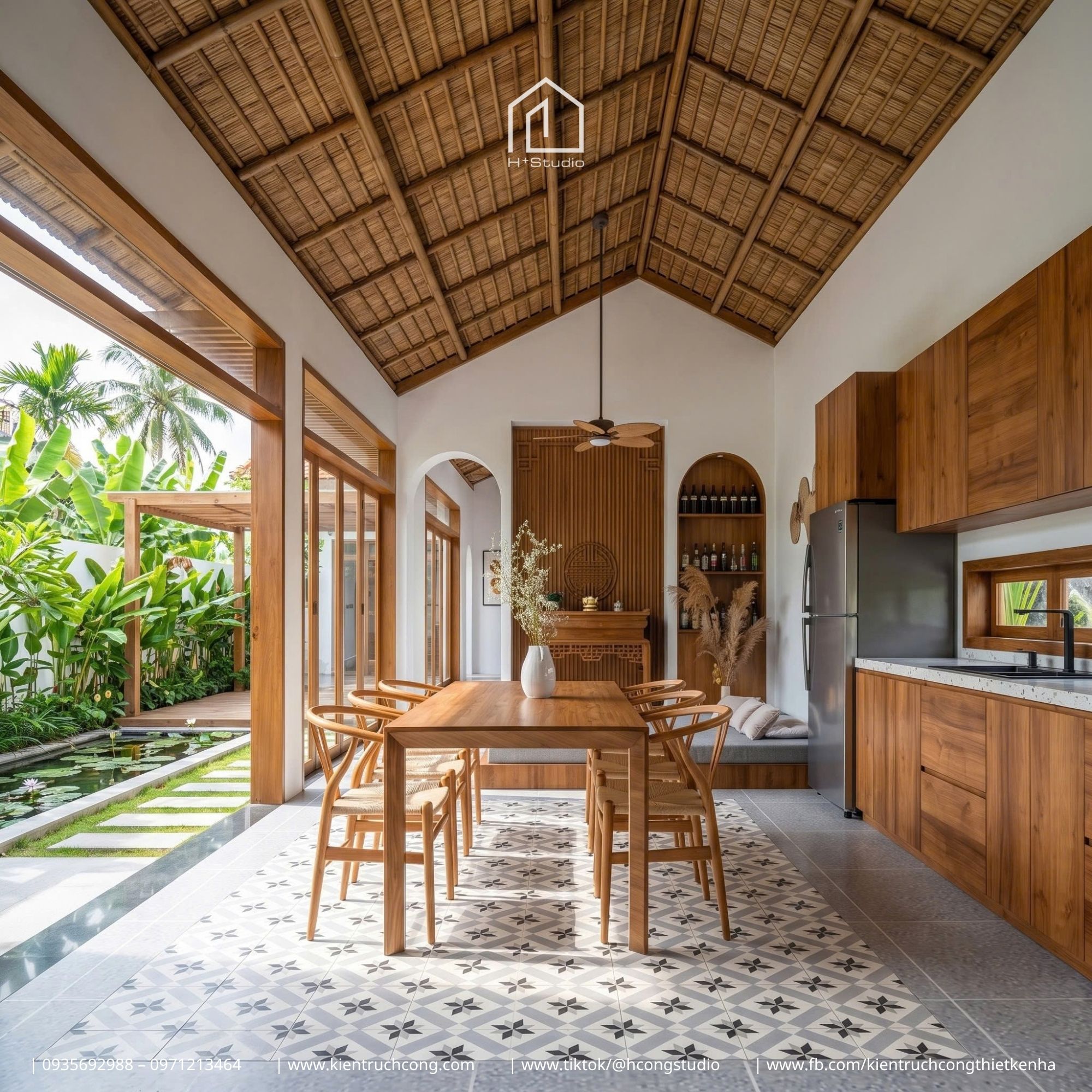 Nhà cấp 4 với thiết kế mở gây ấn tượng bởi khoảng sân xanh đến những không gian sống ngập ánh sáng - Hình ảnh 14