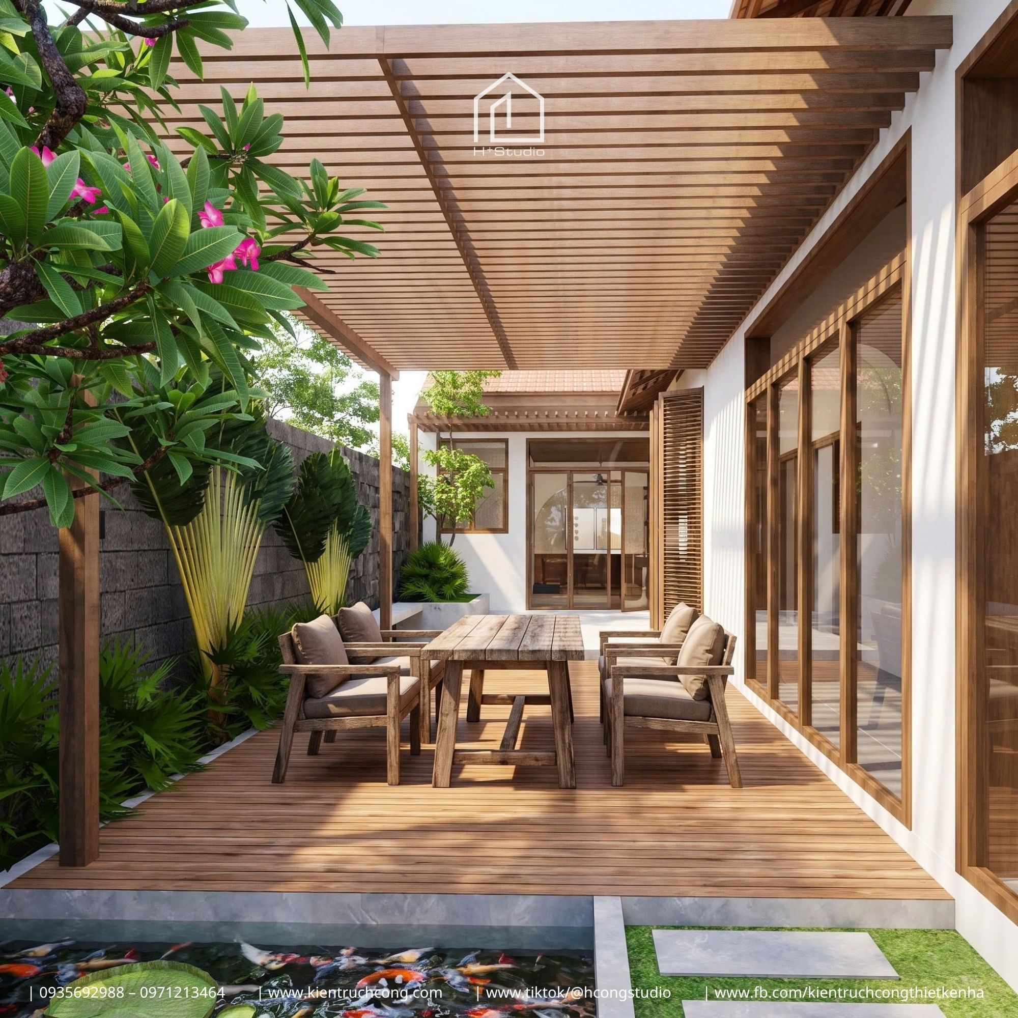 Nhà cấp 4 với thiết kế mở gây ấn tượng bởi khoảng sân xanh đến những không gian sống ngập ánh sáng - Hình ảnh 11