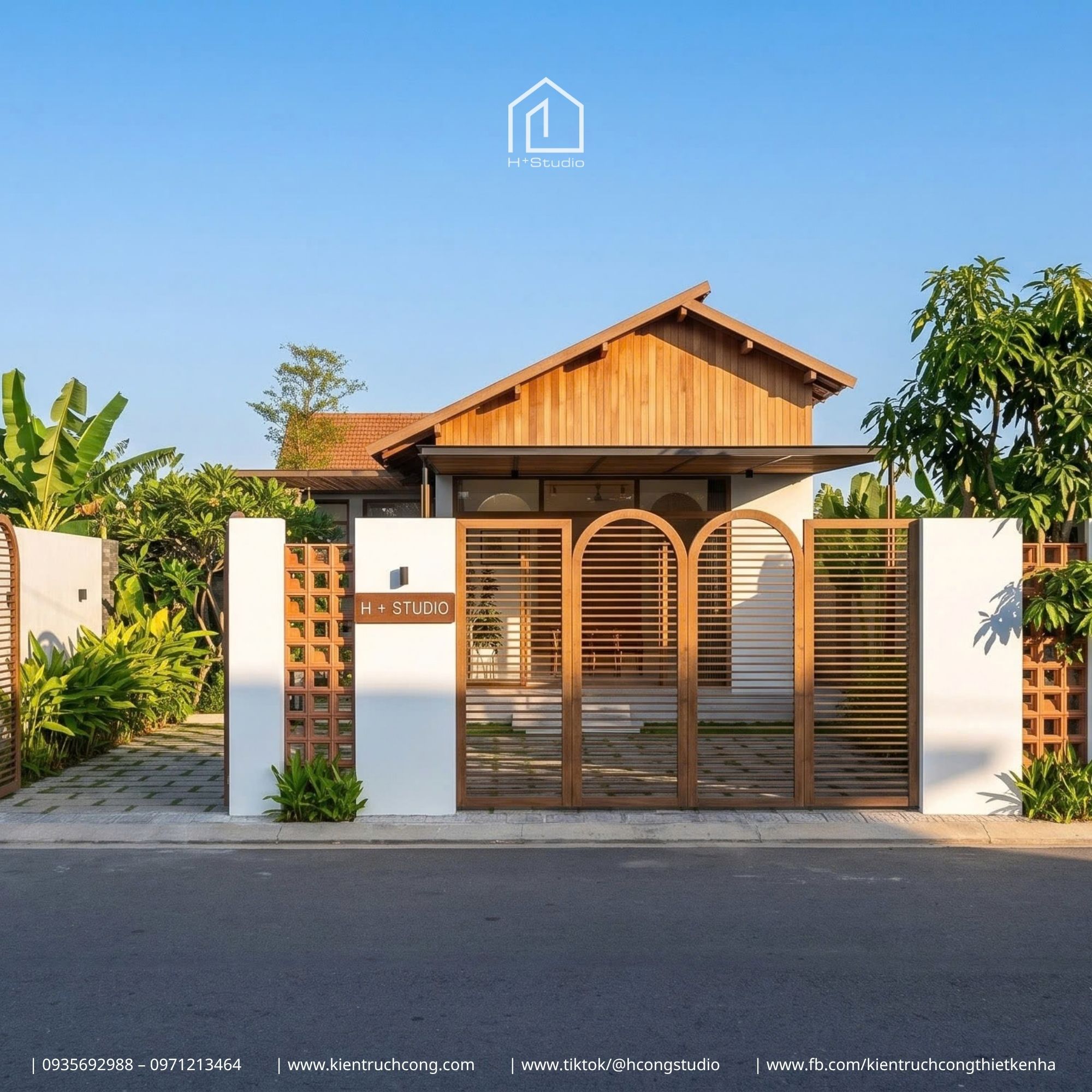 Nhà cấp 4 với thiết kế mở gây ấn tượng bởi khoảng sân xanh đến những không gian sống ngập ánh sáng - Hình ảnh 2