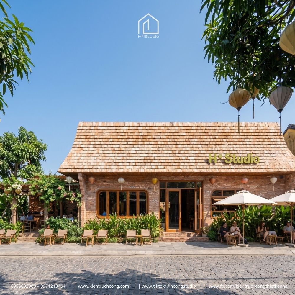 Thiết kế quán cafe sân vườn