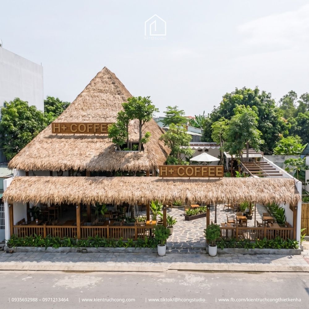 Thiết kế quán cafe sân vườn
