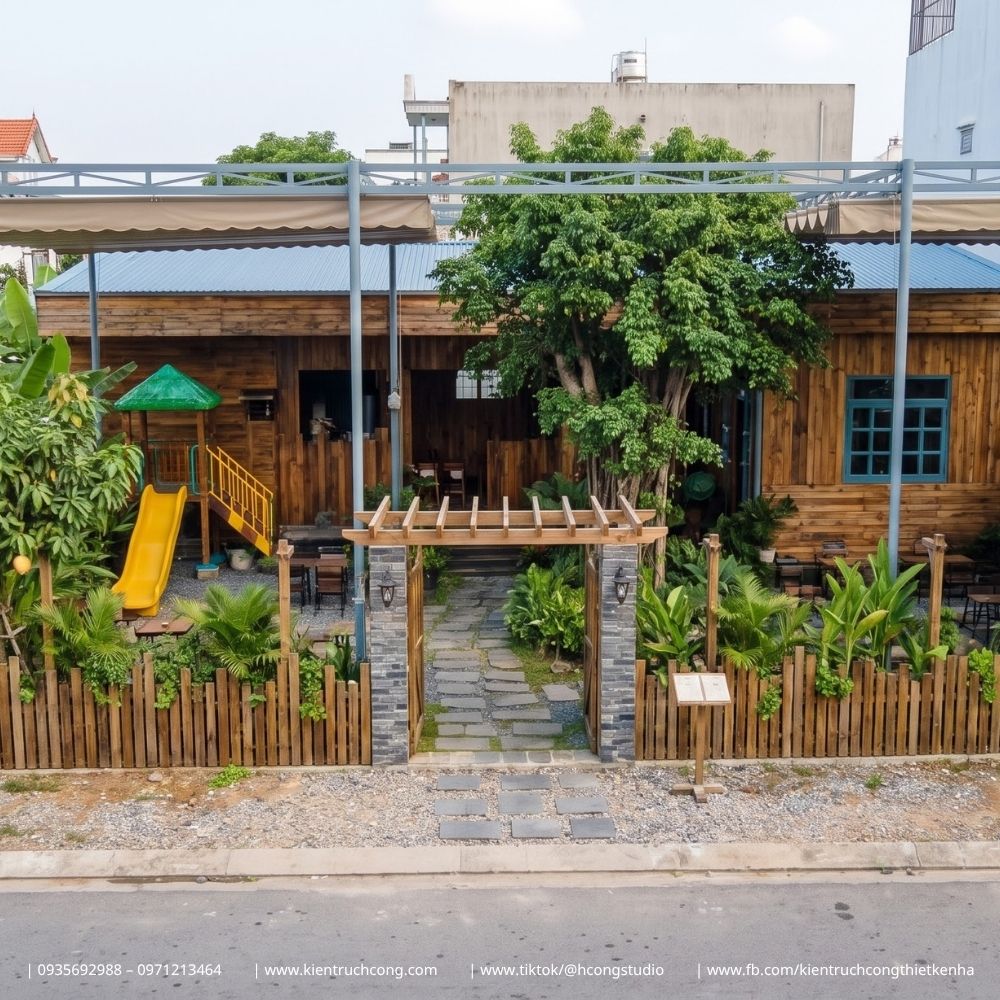 Thiết kế quán nướng sân vườn