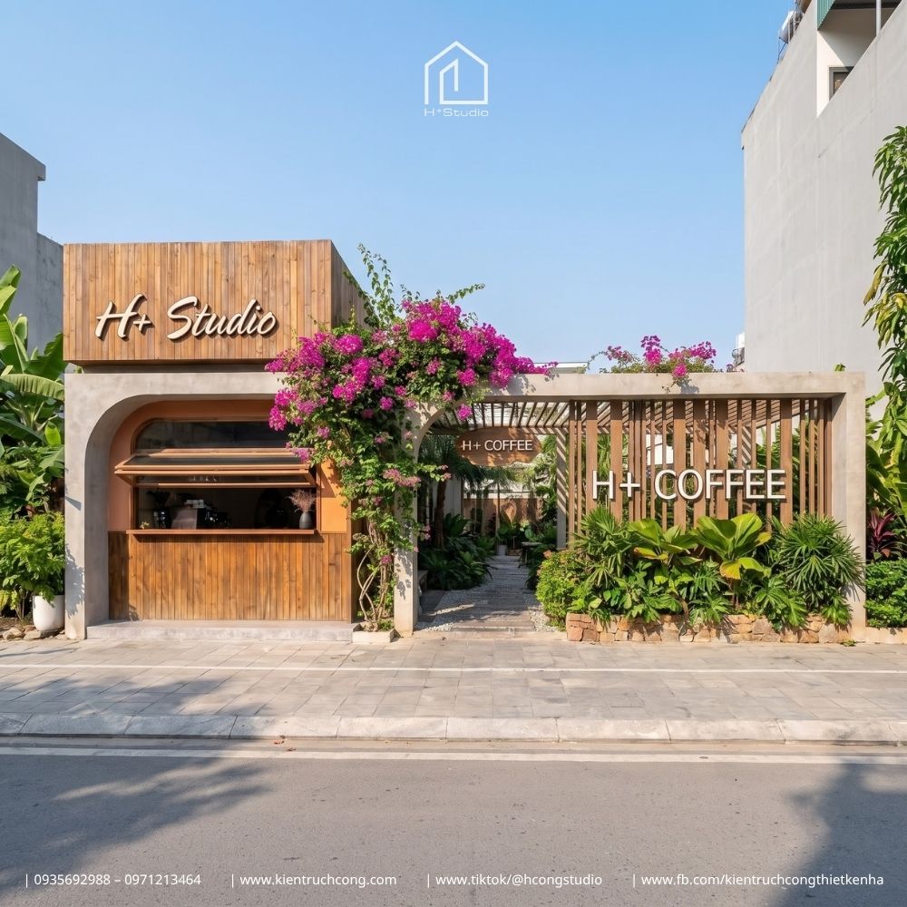 Thiết Kế Quán Cafe Sân Vườn SOLASTA Coffee – Kiến Trúc Gỗ Mộc Mạc, Không Gian Xanh Nhiệt Đới - Hình ảnh 2