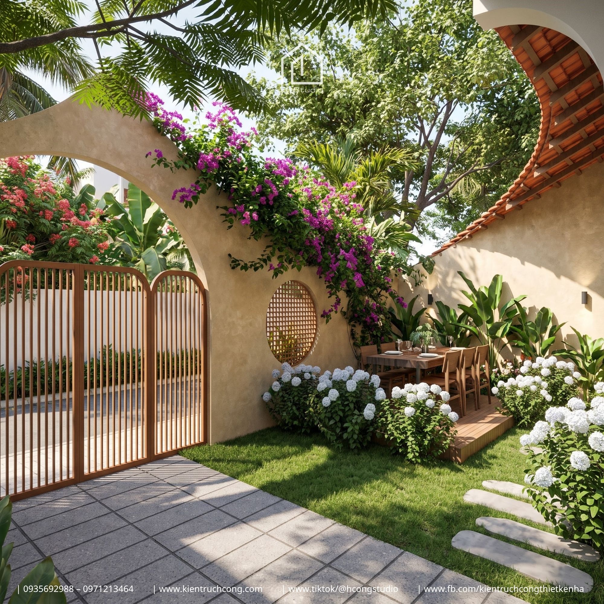 Nhà gác lửng 8x25m với ngôn ngữ kiến trúc Địa Trung Hải mềm mại và cách tổ chức không gian đầy dụng ý - Hình ảnh 10