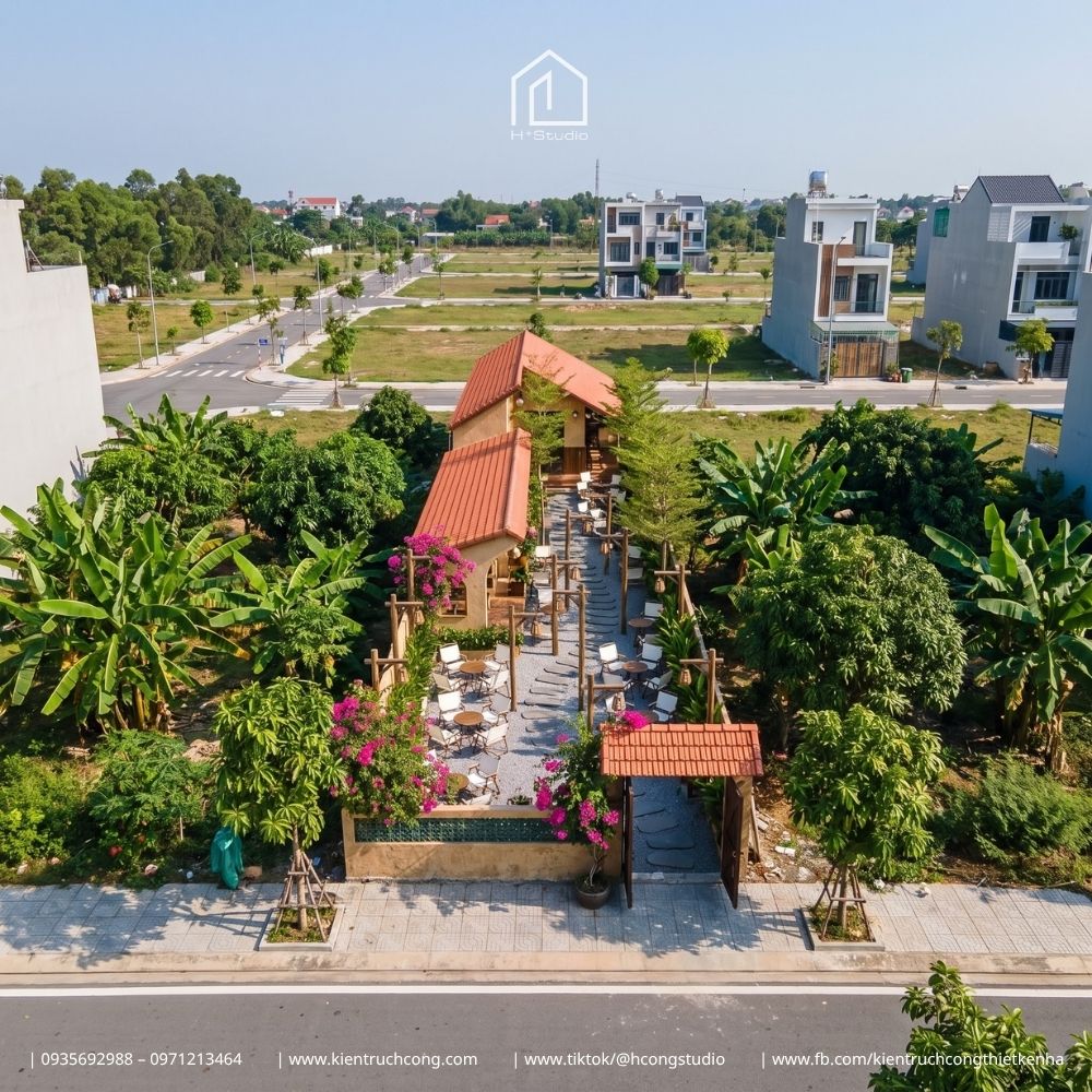 Thiết kế quán cafe sân vườn