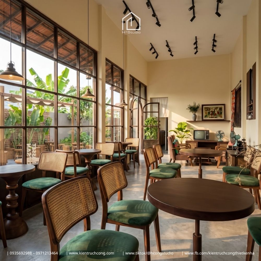 Thiết Kế Quán Cafe Sân Vườn THE KOI Coffee – Kiến Trúc Gỗ Mộc Mạc, Hồ Cá Koi Giữa Không Gian Xanh - Hình ảnh 13