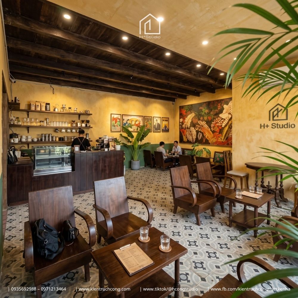 Thiết Kế Quán Cafe Sân Vườn LIN CF – Phong Cách Mộc Mạc, Không Gian Xanh Và Ánh Sáng Ấm Cúng - Hình ảnh 11